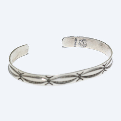 Silver Bracelet by Arnold Goodluck 5-1/2"