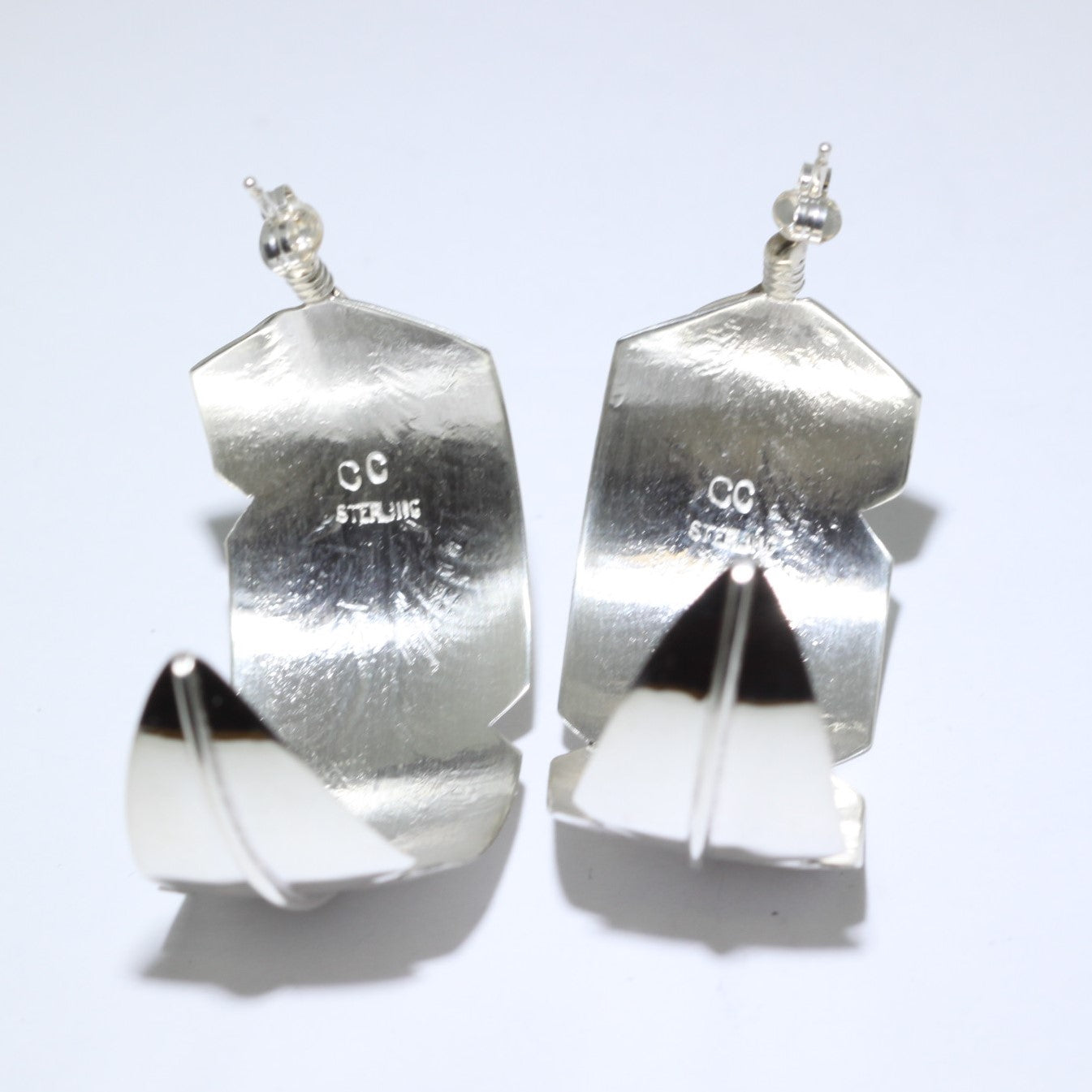 Boucles d'oreilles plumes en argent sterling