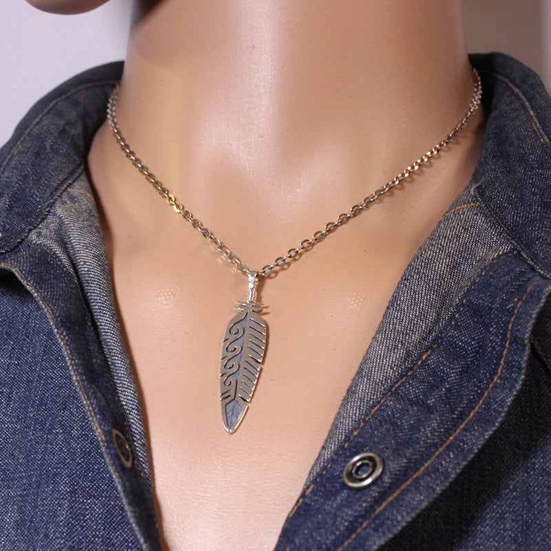 Feather Pendant by Ruben Saufkie