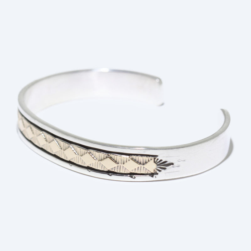 14K & Silver Bracelet by Bruce Morgan