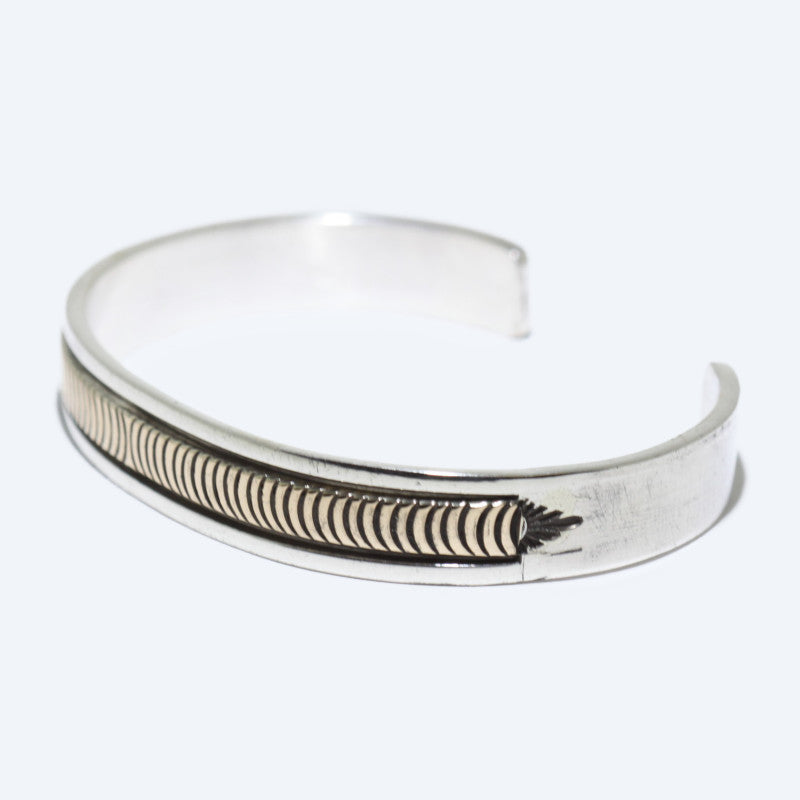 Bracelet en argent et or 14K par Bruce Morgan