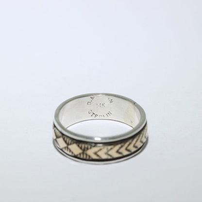 布魯斯·摩根的14K金和純銀戒指