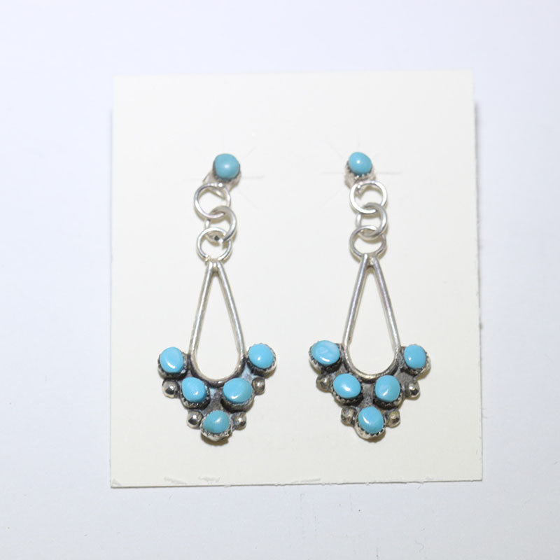 Boucles d'oreilles turquoise par Zuni