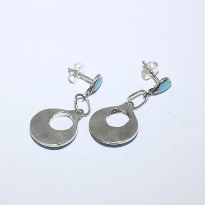 Boucles d'oreilles turquoise par Zuni