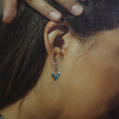 Boucles d'oreilles turquoise par Zuni