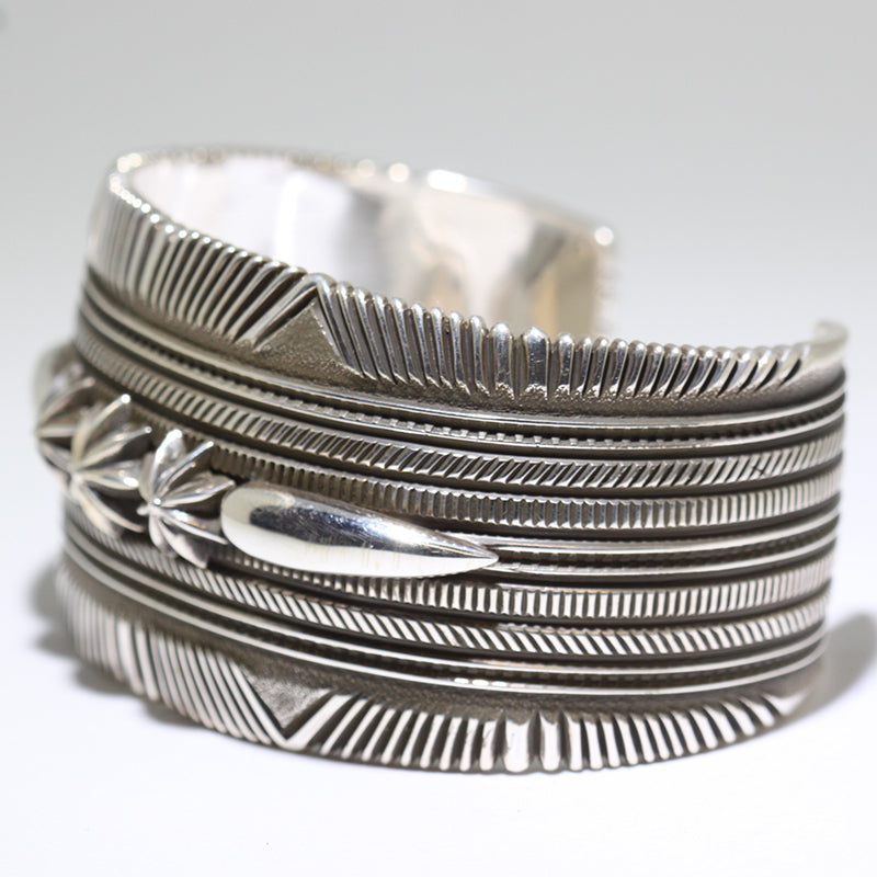 Silver Bracelet by Ron Bedonie 5-3/4"