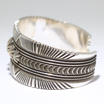 Silver Bracelet by Ron Bedonie 5-3/4"