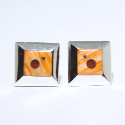 Inlay Earrings by Veronica Benally