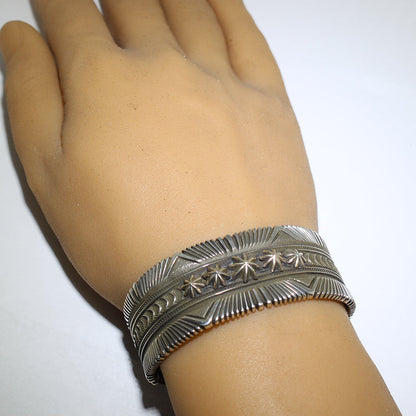 Silver Bracelet by Ron Bedonie 5-3/4"