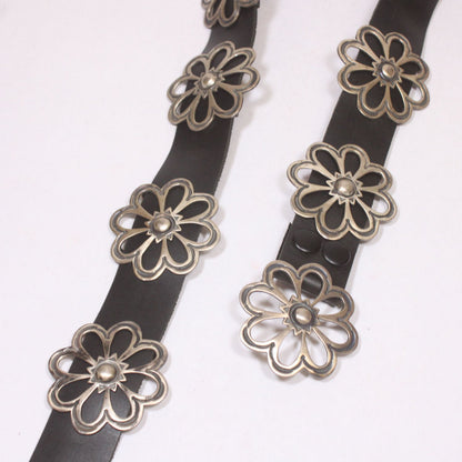 Sterling silver concho belt