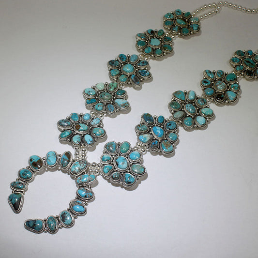 Mix Turqouise Squash Blossom Necklace