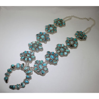 Kalung Bunga Squash Campuran Turquoise