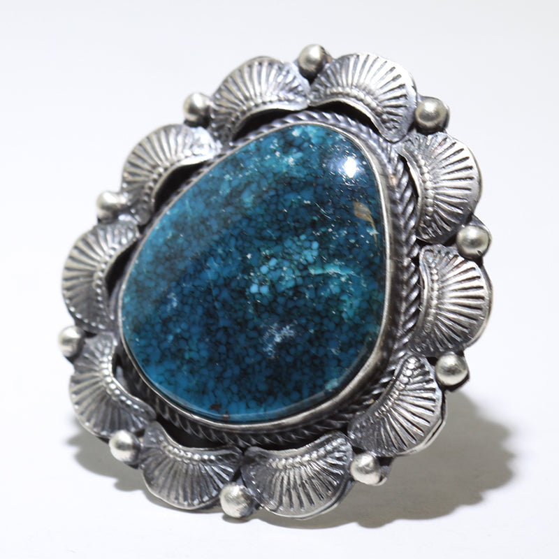 Chrysocolla-Ring von Justine Tso - Größe 9