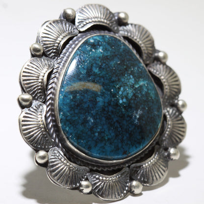 Chrysocolla-Ring von Justine Tso - Größe 9