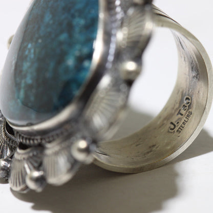 Chrysocolla Ring door Justine Tso - 9