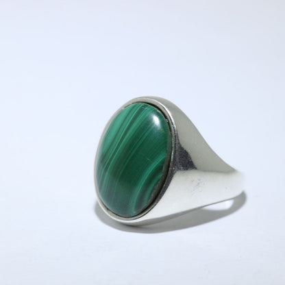 Malachite Cast Shank Ring size 9