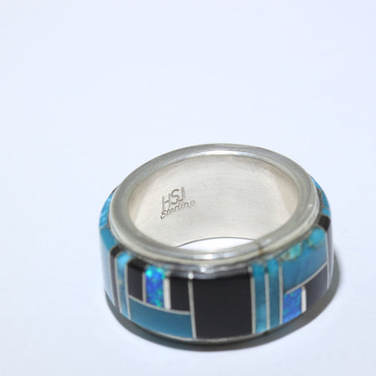 Inlay-Ring von Herman Smith Jr. Größe 10