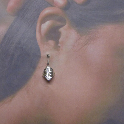 納瓦霍族銀印章耳環