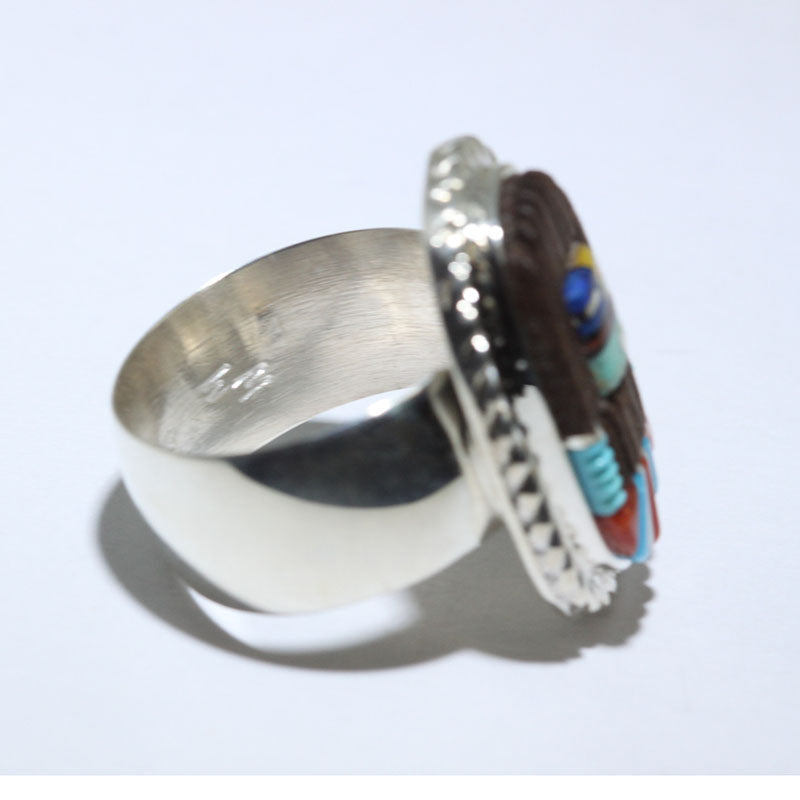 Long Hair Kachina Ring by Wilbert Manning size 10