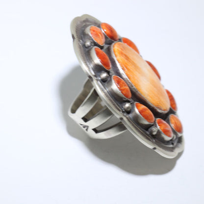 赫尔曼·史密斯 Jr.设计的尖刺戒指，9.5号