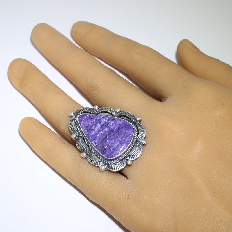 Кольцо с чароитом от Жюстин Цо - размер 9.5