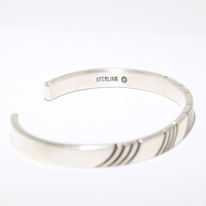 Pulseira de Prata por Steve Yellowhorse 5-3/4"