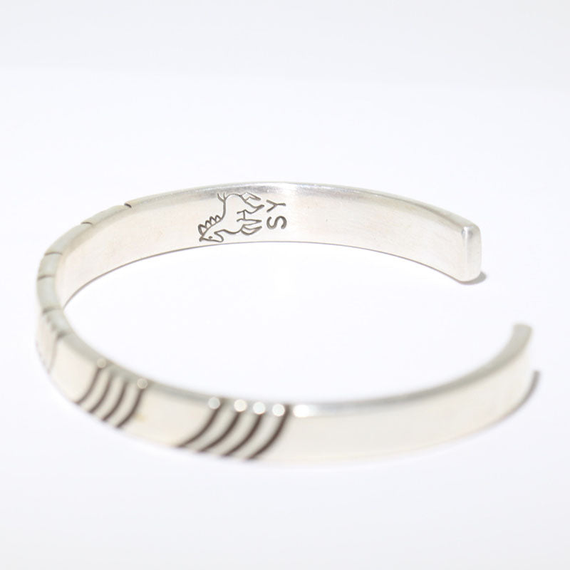 Silver Bracelet by Steve Yellowhorse 5-3/4"