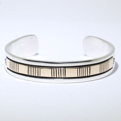 14K/Silberarmband von Bruce Morgan 5-3/4"