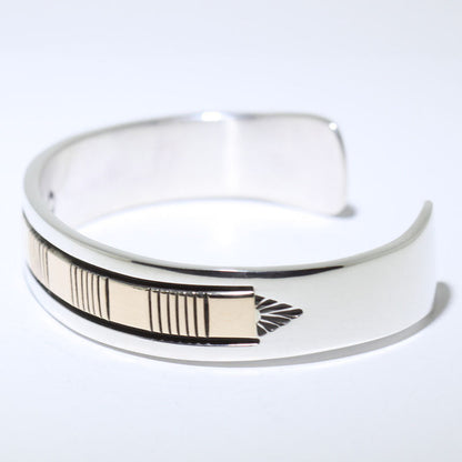 14K/Silver Bracelet by Bruce Morgan 5-3/4"