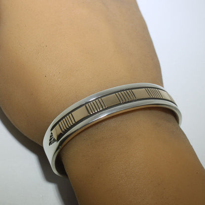 14K/Silberarmband von Bruce Morgan 5-3/4"