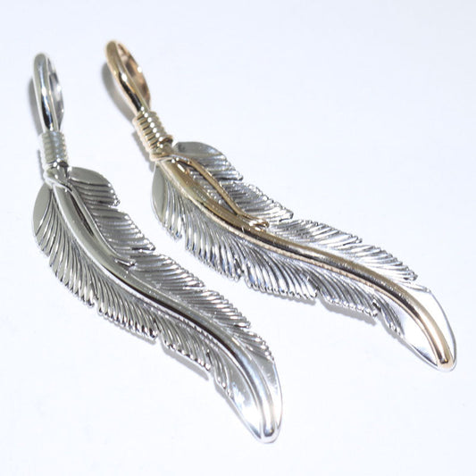 Pendentif Plume en Argent par Harvey Mace (argent ou or)