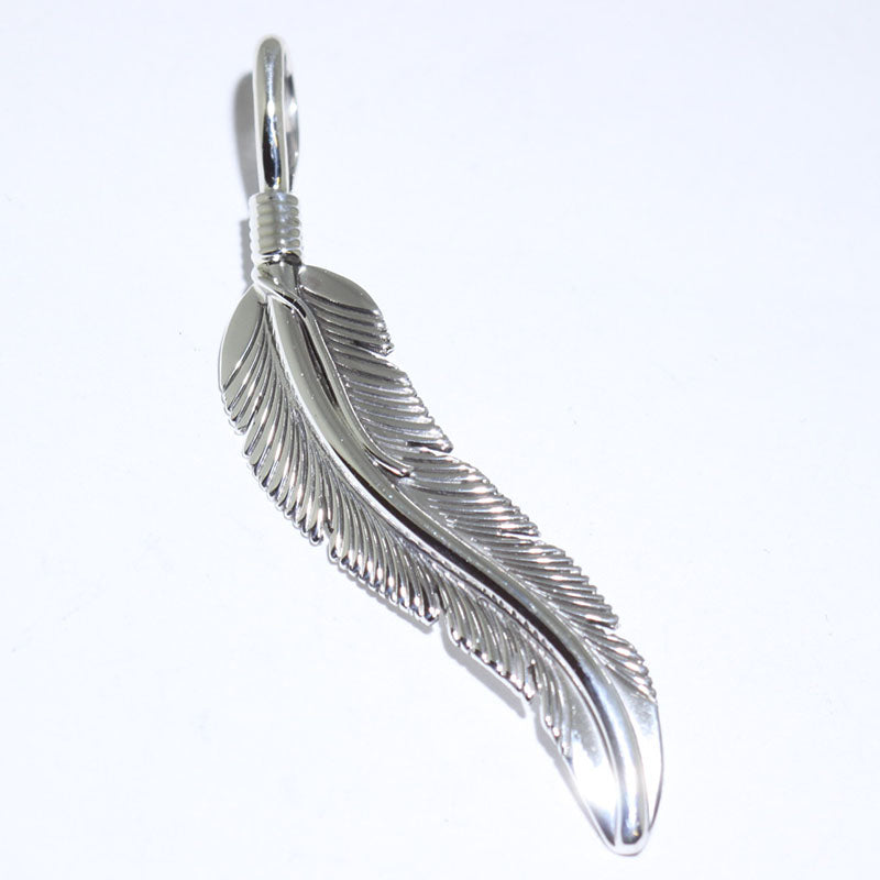 Colgante de Pluma de Plata por Harvey Mace (plata o oro)