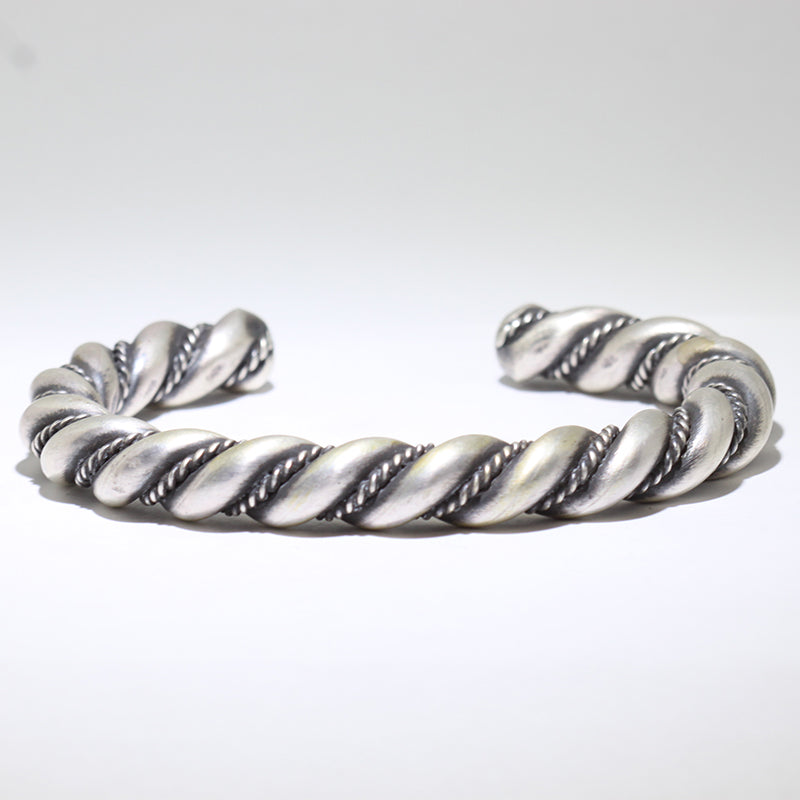 Silver Twist Bracelet by Steve Arviso 7-1/2"