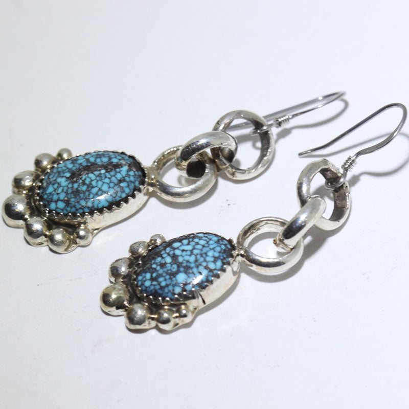 Kingman Turquoise Earrings by Navajo