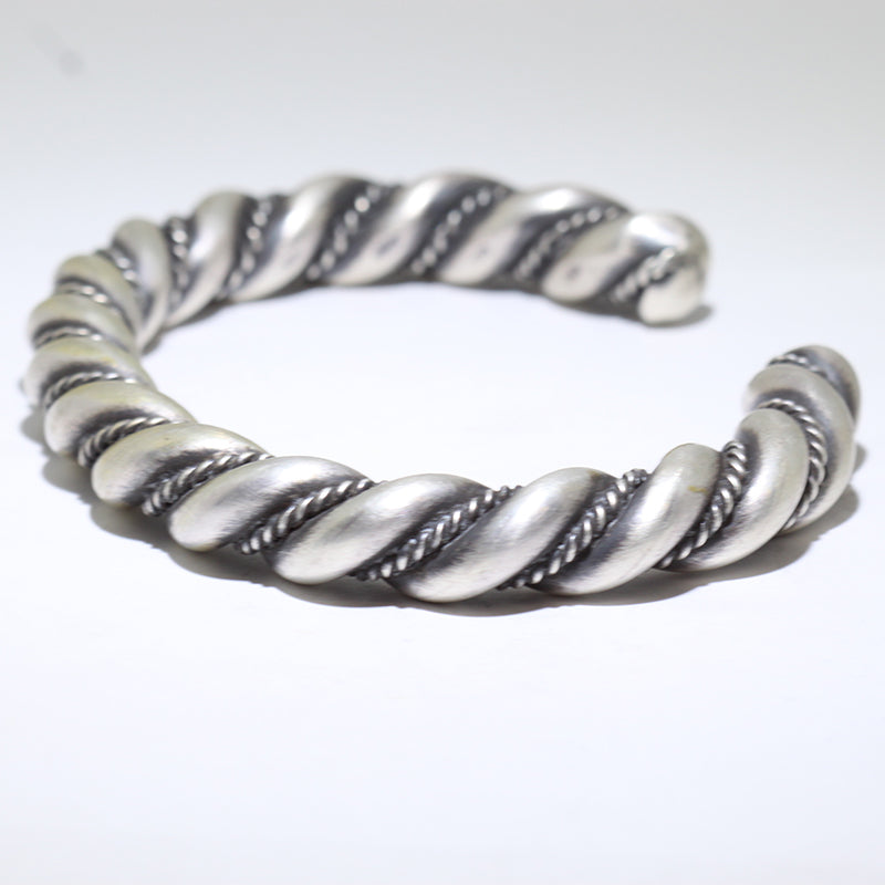 史蒂夫·阿维索设计的银质扭纹手链 7-1/2英寸