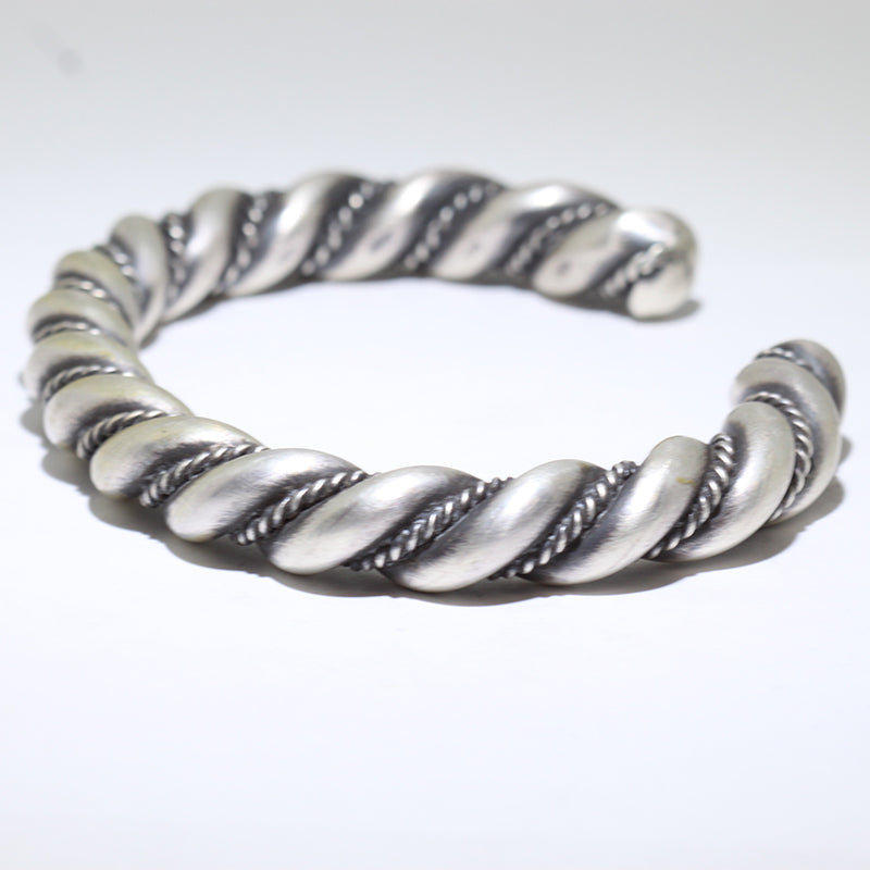 Silver Twist Bracelet by Steve Arviso 7-1/2"