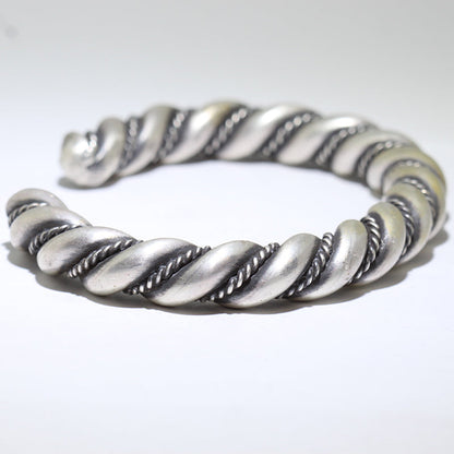 史蒂夫·阿维索设计的银质扭纹手链 7-1/2英寸