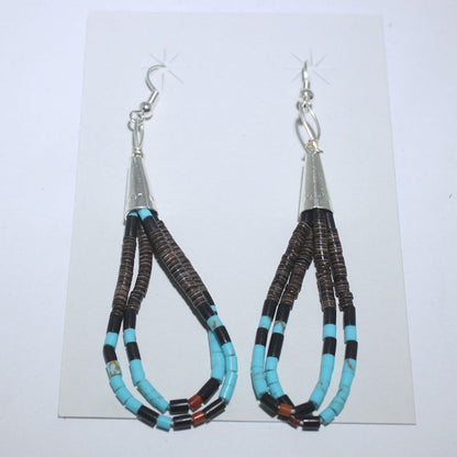 Boucles d'oreilles en perles Heishi par Navajo