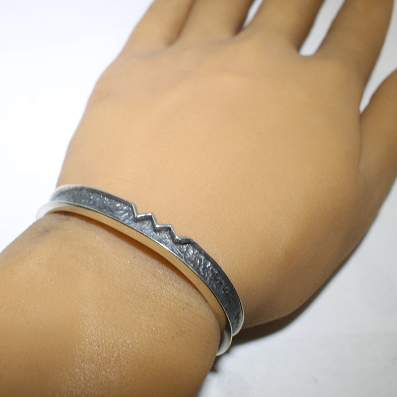 Bracelet en argent par Aaron Anderson 5-1/2"