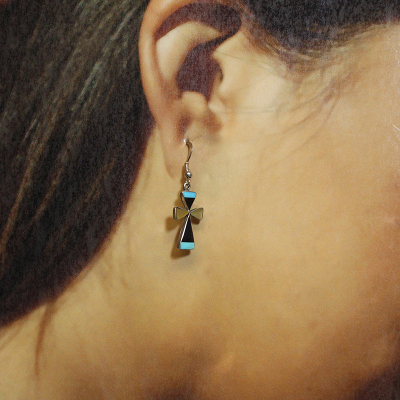Boucles d'oreilles croix par Zuni