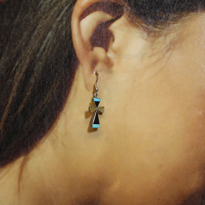 Kreuz-Ohrringe von Zuni