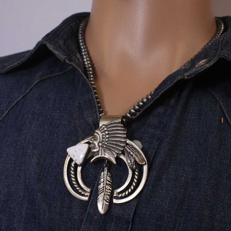 White Buffalo Pendant by Navajo