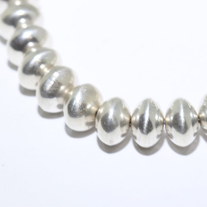 Silver Bead Bracelet by Jake Utzler 8"