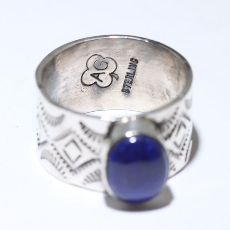 Bague en Lapis par Arnold Goodluck - Taille 7.5