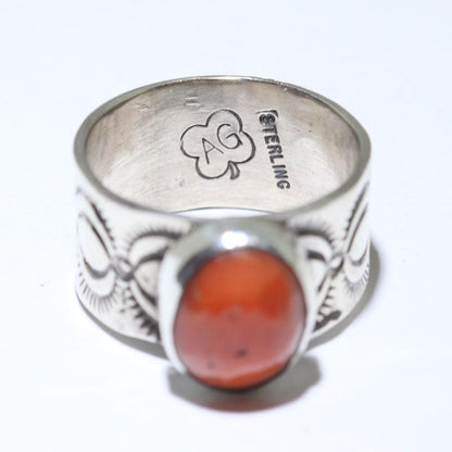 Coral Ring by Arnold Goodluck- 6.5