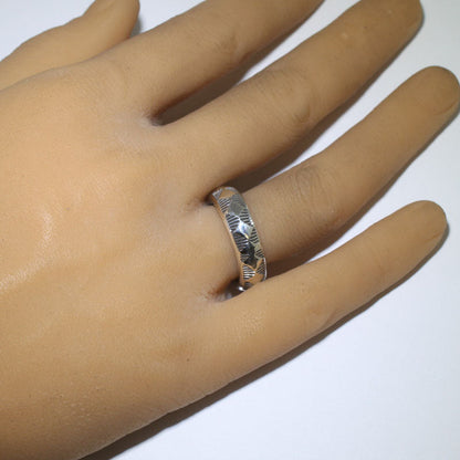Silver ring by Arnold Goodluck s9.5
