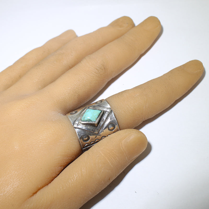 Anillo de gema azul de Jock Favour - Talla 8.5