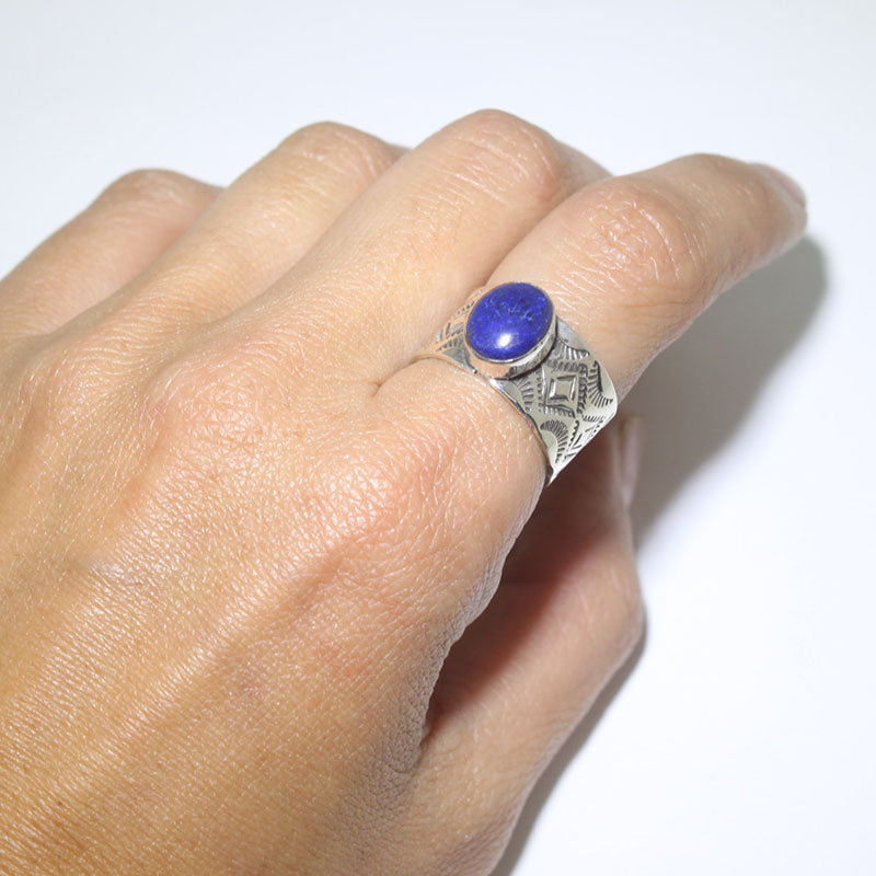 Bague en Lapis par Arnold Goodluck - Taille 7.5