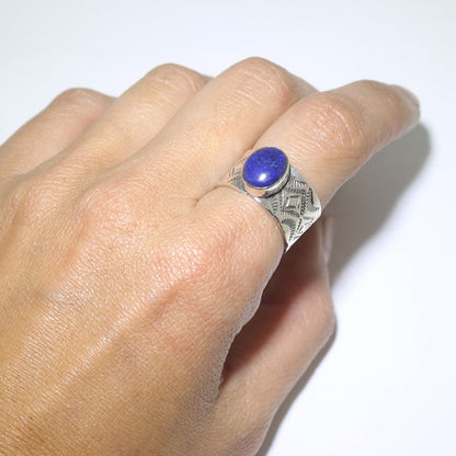 Bague en Lapis par Arnold Goodluck - Taille 7.5