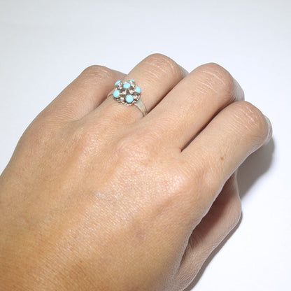 祖尼製作的綠松石戒指 - 5.5號